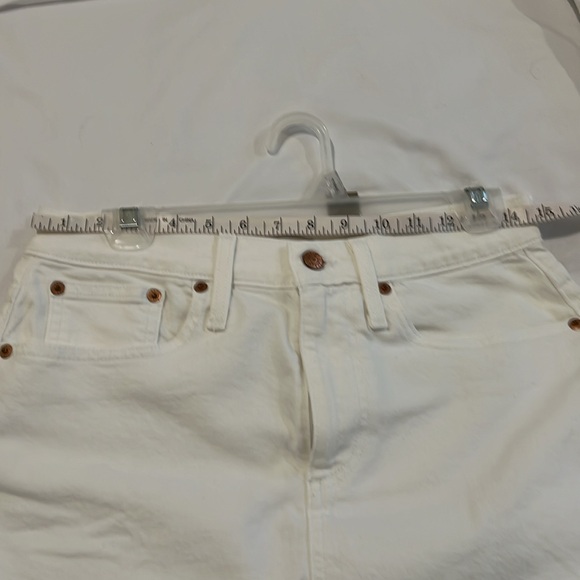 J Crew white denim skirt.   Size on the label is 28P. - Picture 4 of 4